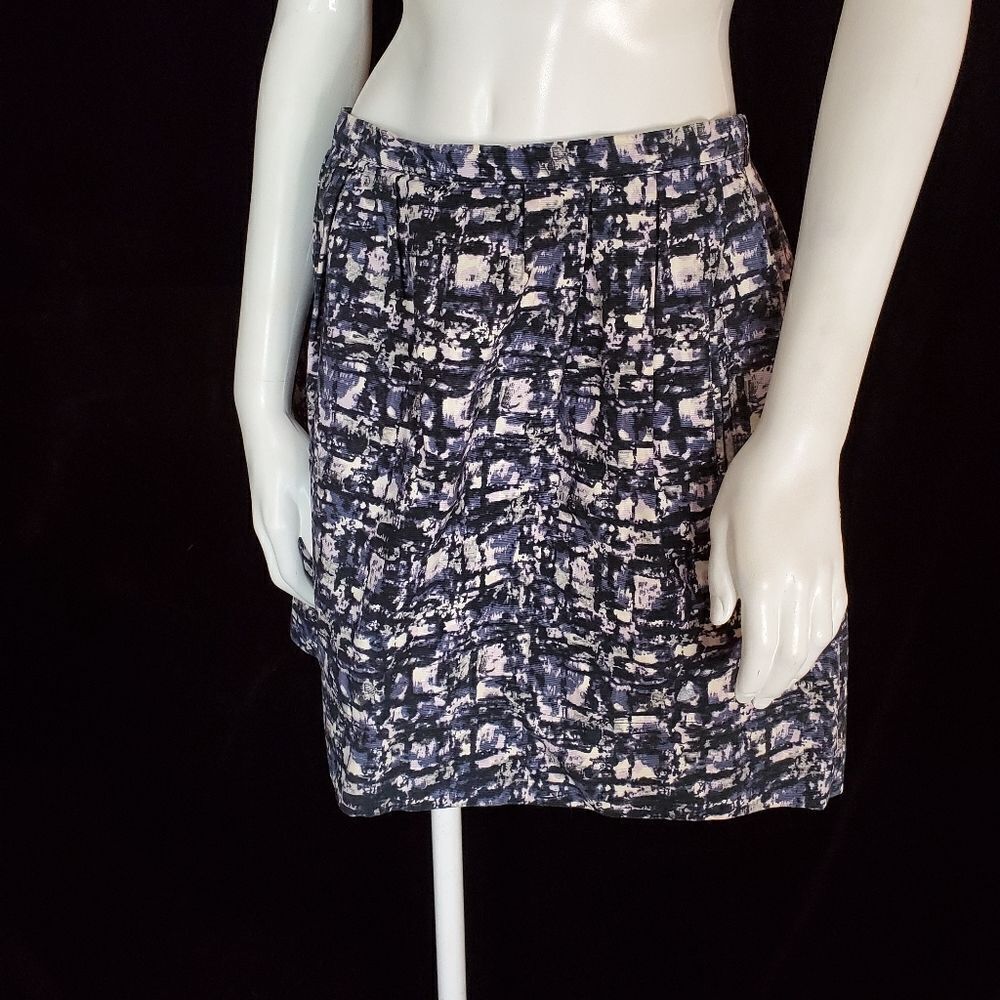 Michael Kors Blue, Purple, & White Skirt with Pockets (4)
